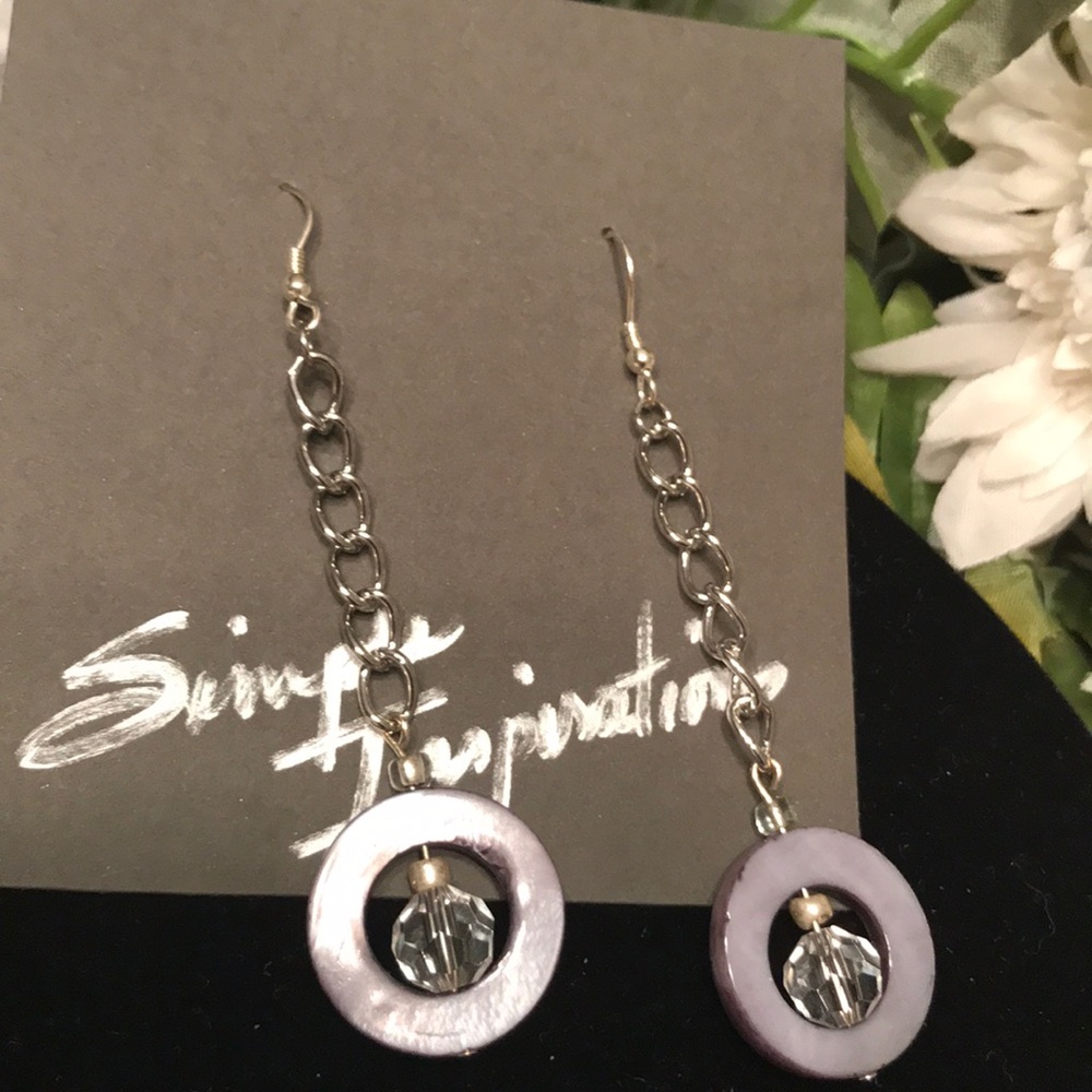 Pair of chain drop earrings